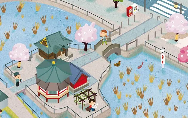 detail_ueno ueno koen, illustration