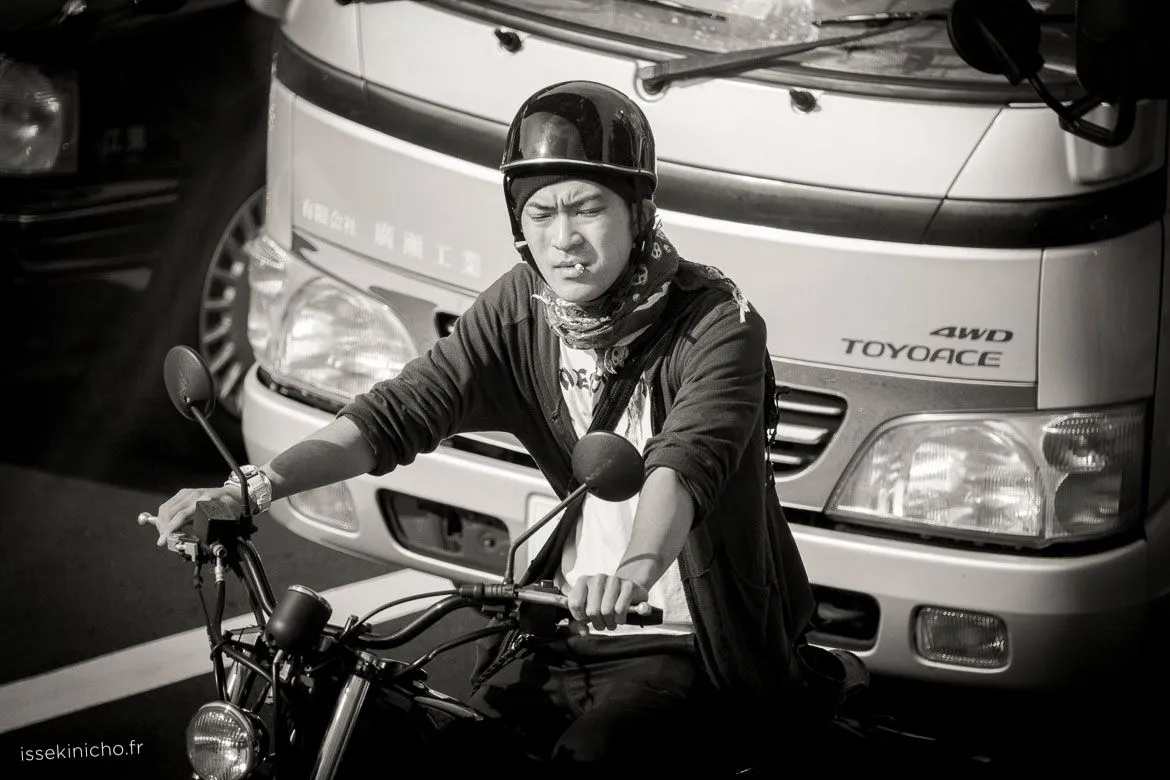 Motard japonais à Tokyo Japon