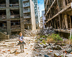 Photo de Gunkanjima, ile abandonnée au Japon