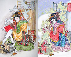 coloriages concours Les Saisons du Japon