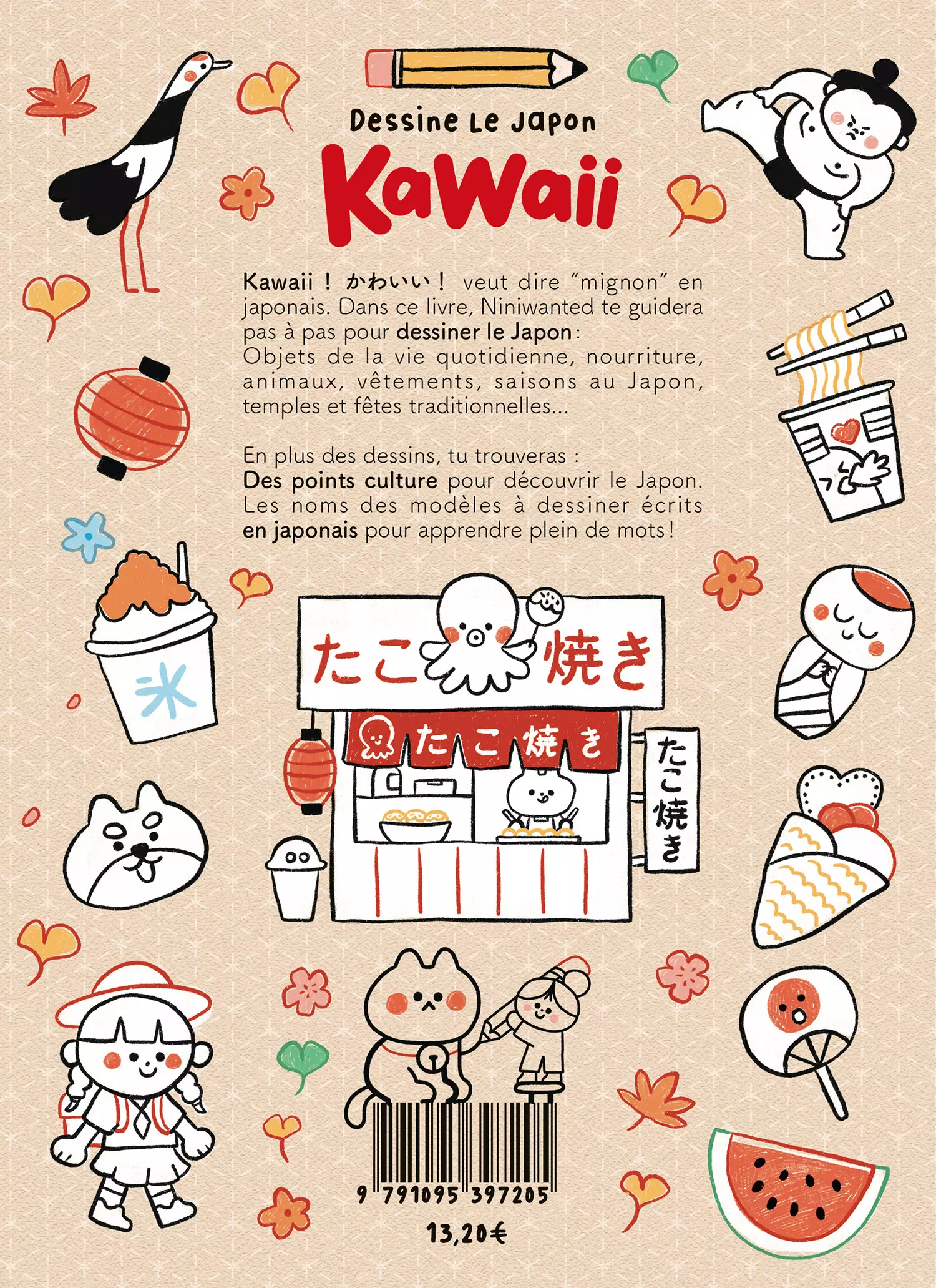 Collection D'objets Kawaii Dessinés à La Main