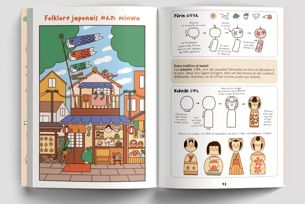 Livre Dessine le Japon kawaii avec Niniwanted, un livre pour enfant pour apprendre à dessiner des objets mignons japonais