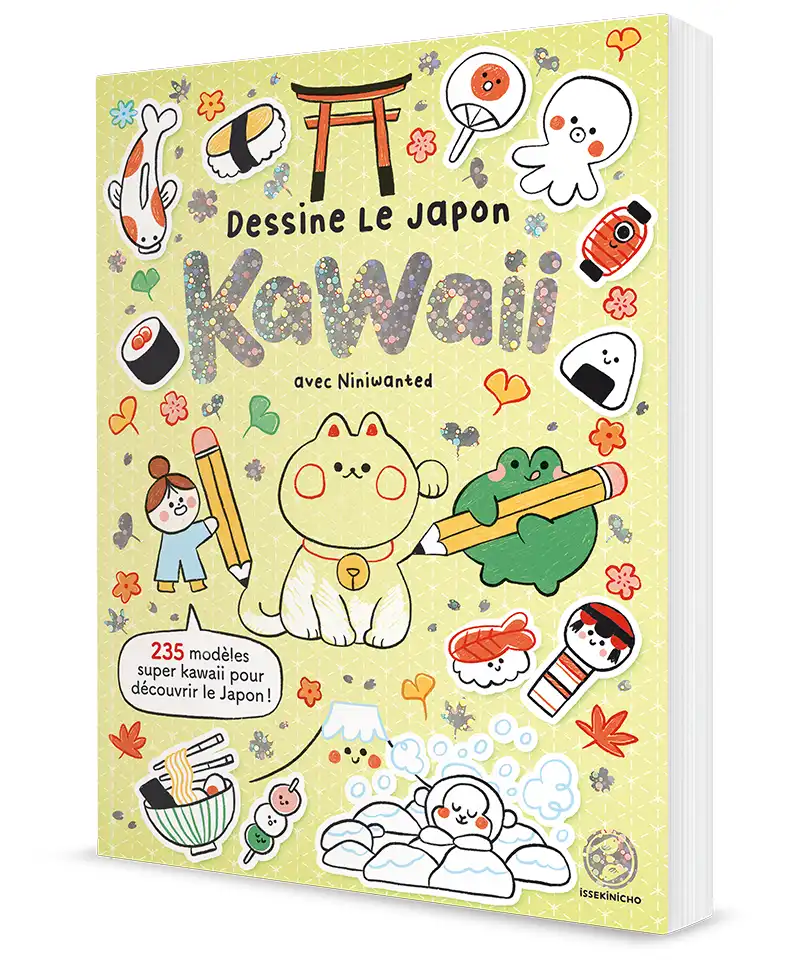 Livre Dessine le Japon kawaii avec Niniwanted, un livre pour enfant pour apprendre à dessiner des objets mignons japonais