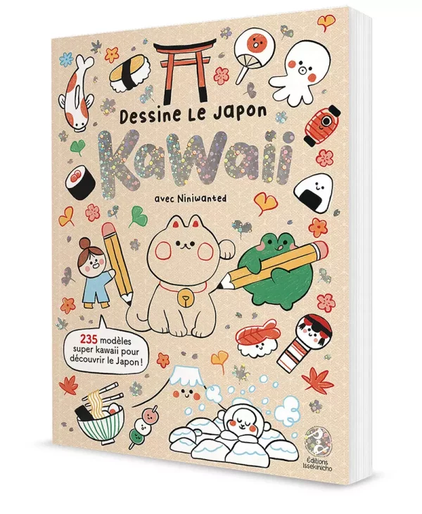 Livre Dessine le Japon kawaii avec Niniwanted, un livre pour enfant pour apprendre à dessiner des objets mignons japonais