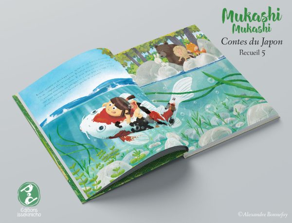 Livre de contes traditionnel du Japon, Mukashi mukashi, conte Kintaro. Pour enfant à partir de 3 ans
